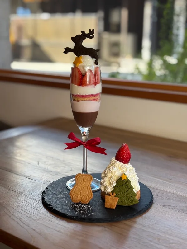 ツナグ茶房のクリスマスパフェ